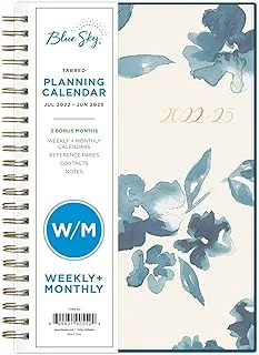 Blue Sky 2022-2023 Academic Year Weekly and Monthly Planner, 12.7 cm x 20.3 cm, Frosted Flexible Cover, Wirebound, Bakah (131969-A23)