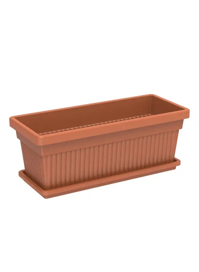 Cosmoplast Planter 24   W/TrayNew Terracota