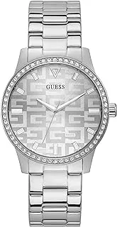 GUESS Factory Silver-Tone Logo Analog Watch