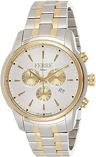 FERRE MILANO Ferrè Milano FM1G131M0071 Chronograph Stainless Steel Quartz Watch for Men, Silver