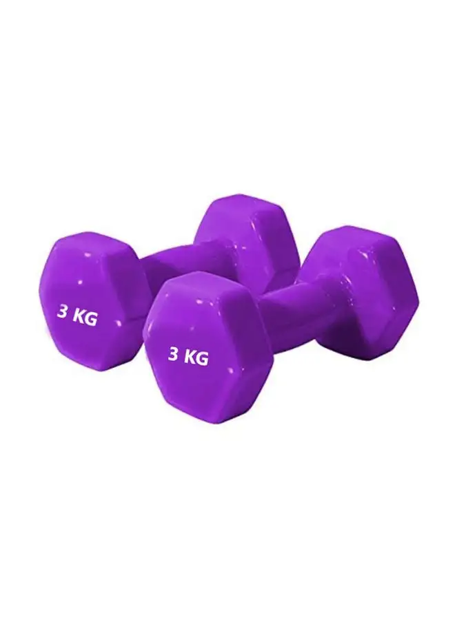 CROSS FITNESS 2 Piece Vinyl Coated Dumbbells 3Kgs Each