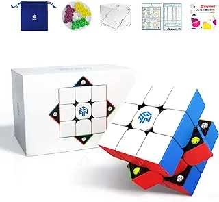 GAN 356 M, 3x3 Magnetic Speed Cube Gans 356M Magic Cube with Extra GES, Stickerless (ver. 2020)