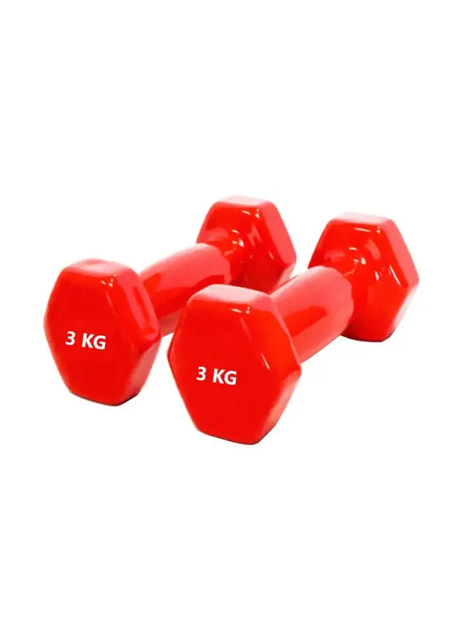 CROSS FITNESS 2 Piece Vinyl Coated Dumbbells 3Kgs Each