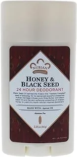 Nubian Heritage Honey and Black Seed 24 HR Deodorant Stick For Unisex 2.25 oz