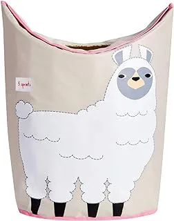 3 Sprouts Baby Laundry Hamper Storage Basket Organizer Bin for Nursery Clothes, LLAMA