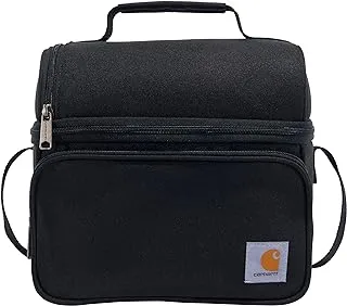 Carhartt Deluxe Dual Compartment Insulated Lunch Cooler Bag, Black