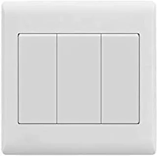 VMAX 3 Gang 2 Way Switch Socket (White)