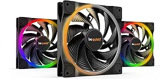 be quiet! Light Wings 140mm PWM high-Speed, Premium ARGB Cooling Fan, 4-Pin, for radiators, Triple Pack, BL079,black