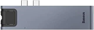 Baseus thunderbolt C + Pro Seven-in-one smart HUB docking station Grey