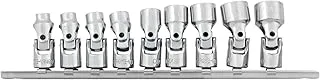 Performance Tool W36981 1/4-Inch 9 Piece Drive Metric Flex Socket Set, Silver