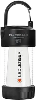 Ledlenser ML4 Warm Light LED lantern, rechargeable 14500 battery, 300 lumens, glare-free (patented), up to 40h runtime, red light, 1xAA useable with batteries, carabiner, Outdoor, Camping