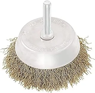 Beorol Circular Brass Coated Cup Wire Brush For Drill, ø65mm