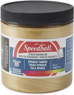 Speedball Opaque Fabric Screen Printing Ink, Gold, 8 OZ, 4808