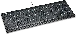 Kensington Slim Type Wired Keyboard (K72357USA),Black