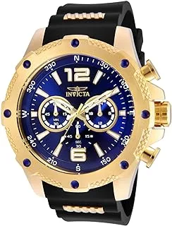 Invicta Men's 19659 I-Force Analog Display Swiss Quartz Black Watch, Blue, Quartz Movement