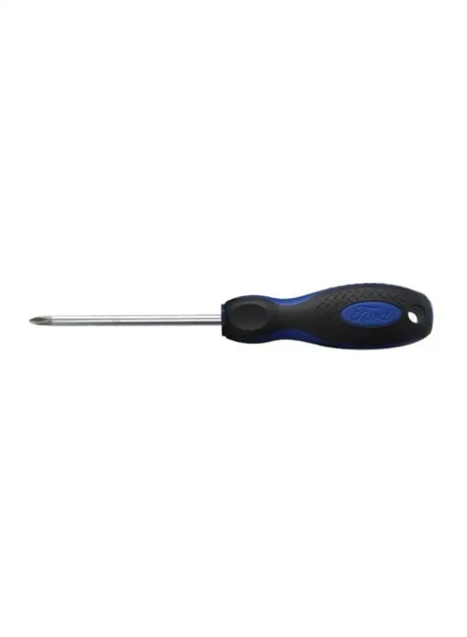 Ford Slotted Screwdriver With Grip Handle Black/Blue/Silver 100mm