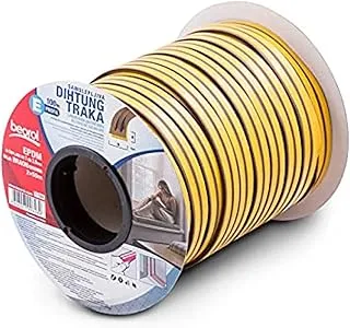 Beorol Self Adhesive Sealing Strip Door and Window Brown 2x50M E-profile