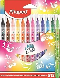 Maped - أقلام فلوماستر صغيرة لطيفة ، عبوة من 12