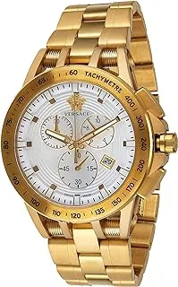 Versace Quartz Chronograph Wrist Watch for Men, Silver