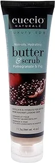 Cuccio Naturalé Butter & Scrub Pomegranate & Fig - Exfoliator for Hand, Body, Feet - Anti-Aging & Revitalizing Skin Hydration - Paraben/Cruelty Free, w/Natural Ingredients/Plant Based Fibers - 4 oz