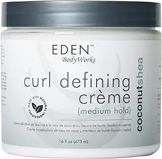 EDEN BodyWorks Coconut Shea Curl كريم تحديد | 16 أونصة | ترطيب وحماية من الرطوبة ، أضف لمعانًا - قد تختلف العبوة