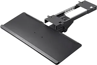 Monoprice Adjustable Ergonomic Keyboard Tray – With a 26.4 x 10in Full Size Platform, Extends Min 18.2in / Max 30.8in, Black - Workstream Collection