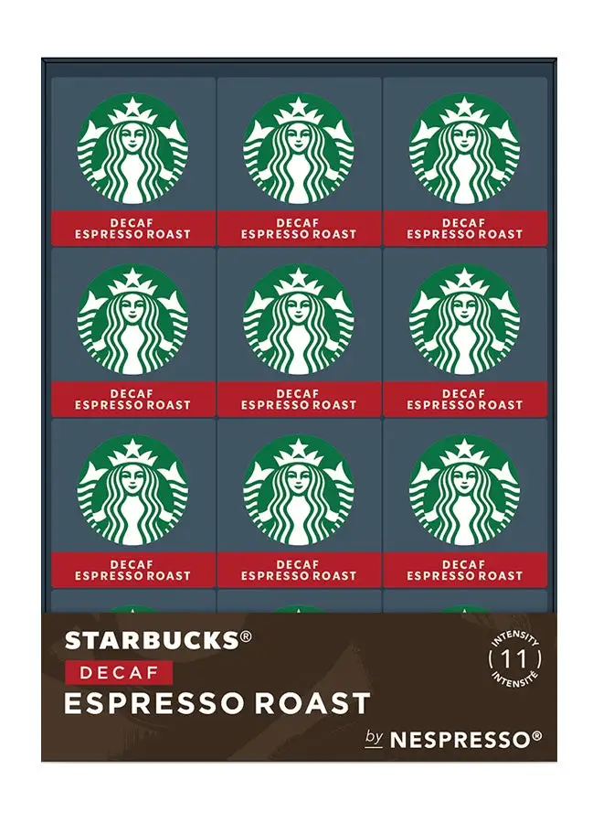 Starbucks Decaf Espresso Nespresso Dark Roast Coffee Capsules 57grams Pack of 12