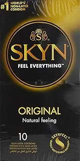 Skyn Original Non Latex Long Lasting Ultra Smooth Lubricated Condom|Feel Everything|Natural Feeling For Skin-To-Skin Sensation|10's Condoms - Pack of 6