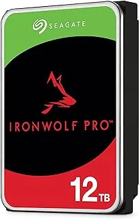 Seagate IronWolf Pro, 12 TB, Enterprise NAS Internal HDD –CMR 3.5 Inch, SATA 6 Gb/s, 7,200 RPM, 256 MB Cache for RAID Network Attached Storage (ST12000NT001)