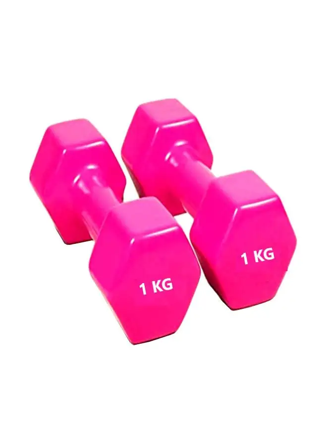 CROSS FITNESS 2 Piece Vinyl Coated Dumbbells - 1Kgs Each