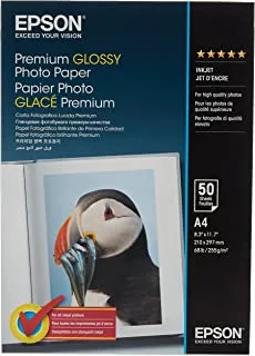 EPSON Premium Glossy Photo Paper - A4-50 Sheets