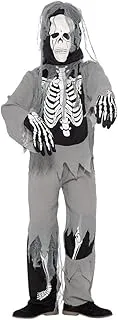 Mad Costumes Mad Toys Spooky Skeleton Halloween Cosplay Trick or Treat Roleplay Dress-Up Scary Kids Costume Includes Mask, Small 3 to 4 Years