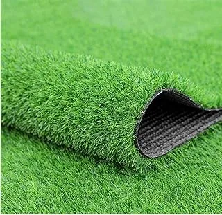 ECVV artificial grass carpet green for home outdoor front/backyards garden decoration artificial grass 30mm 200cm x 500cm, green/brown