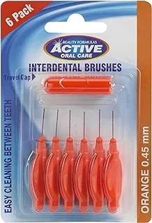 Beauty Formulas Interdental Brush with Travel Cap, 0.45 mm