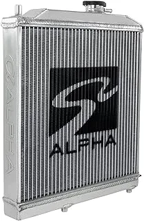 Skunk2 Racing (349-05-1550) Half-Sized Alpha Series Radiator for 1988-1991 Honda Civic CRX, Grey