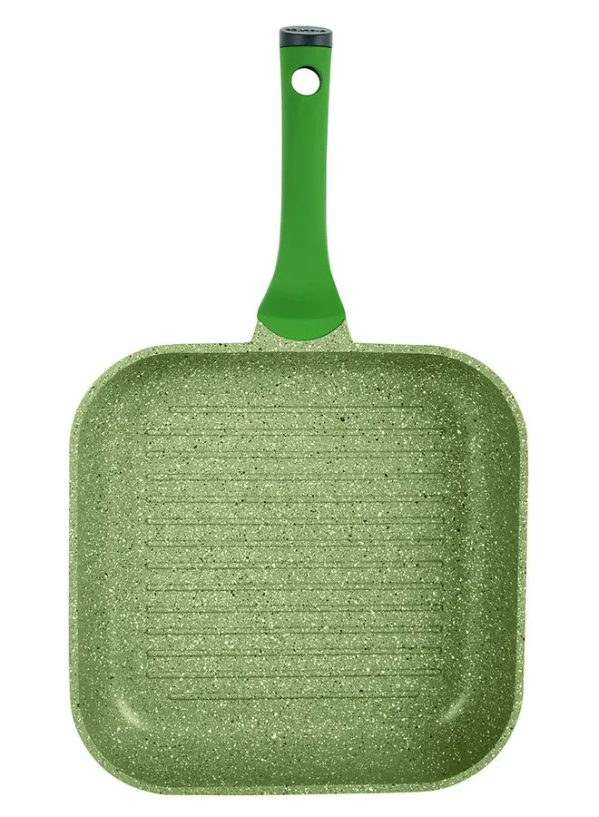 Prestige Granite Non-Stick Aluminium Square Grill Pan Green 28cm