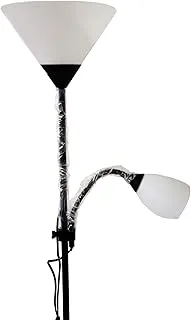 Home Pro LED Floor Lamp with Reading Lamp, Black/White 2775