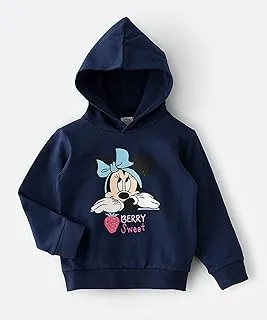 Minnie Mouse Hooded Sweatshirt for Infant Girls - Navy, 6-12months