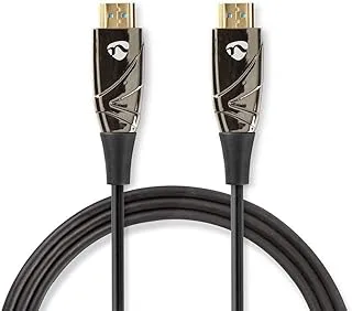 Nedis High Speed HDMI Cable with Ethernet, AOC, HDMI Connector-HDMI Connector, Black, 30.0 m