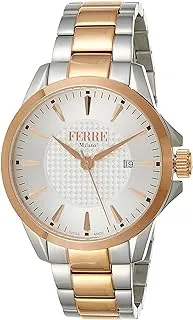 FERRE MILANO Ferrè Milano FM1G157M0071 3 Hand Stainless Steel Quartz Watch for Men, Silver