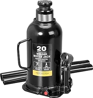 Torin 20 Ton (40,000 LBs) Capacity Hydraulic Welded Heavy Duty Bottle Jack, AT92003BB, Black