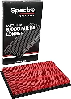 Spectre Essentials Engine Air Filter: Premium Car Filter, Lasts Up To 6,000 Miles Longer: Fits Select 2002-2019 RAM V8 (1500, 2500, 3500, 4000), SPA-2247