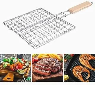 GO2CAMPS 6294002539222 Barbeque Grill with Net Wooden Handle, 05 Size