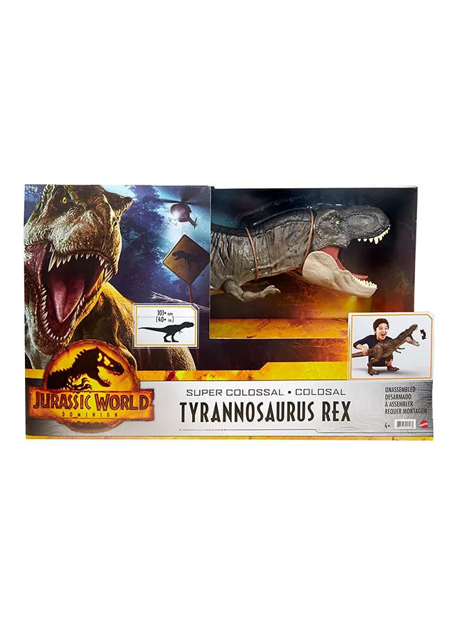 JURASSIC WORLD Super Colossal Tyrannosaurus Rex Dinosaur Figure for 4 Year Olds And Up