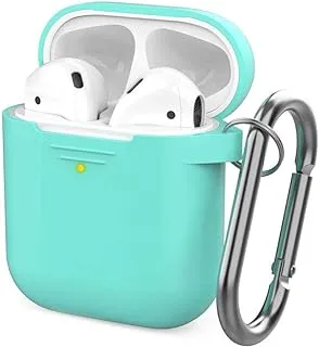 AhaStyle حافظة من السيليكون لسلسلة مفاتيح Airpods - أخضر نعناعي