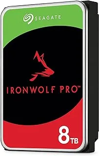 Seagate IronWolf Pro, 8 TB, Enterprise NAS Internal HDD –CMR 3.5 Inch, SATA 6 Gb/s, 7,200 RPM, 256 MB Cache for RAID Network Attached Storage (ST8000NT001)