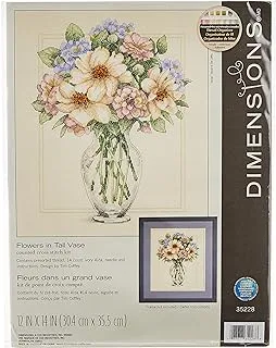 Dimensions Cross Stitch Flowers in Vase, Large, Multicolor