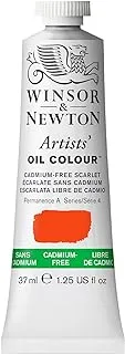 ألوان زيت Winsor & Newton Artists '، 37 مل (1.25 أوقية) أنبوب ، القرمزي الخالي من الكادميوم