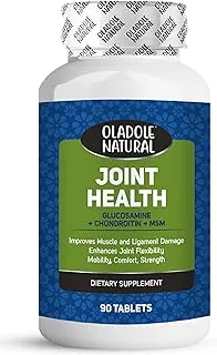 Oladole Natural Joint Health Support - 90 Tablets | Advanced Formula with Glucosamine, Chondroitin & MSM | Enhances Mobility, Flexibility & Comfort | Relief for Joint Discomfort | Non- GMO