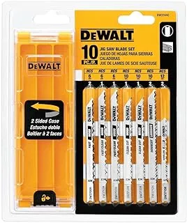 DEWALT Jig Saw Blade Set with Case, 10 Piece, One Size